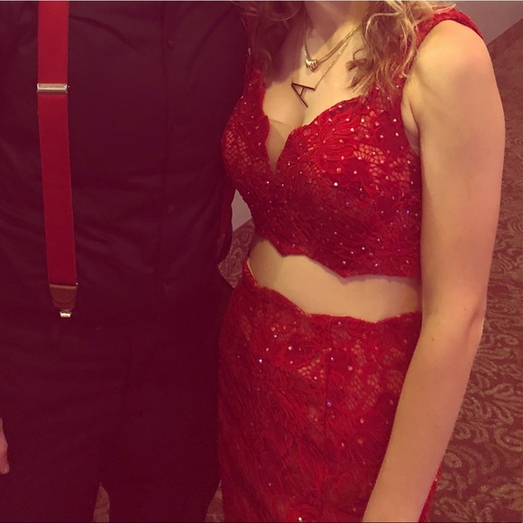 Altered two piece original prom dress - Picture 2 of 2